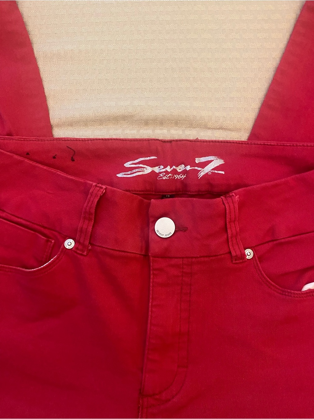 Seven7 Women’s Red Slim Jeans
